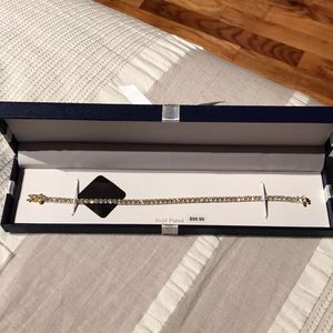 Gold plated fake diamond bracelet